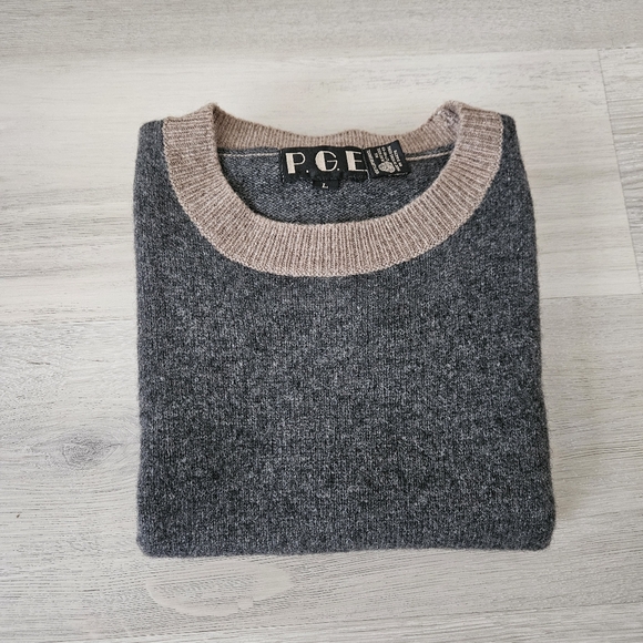 NWT Knit Wool VEST 100% Lambs Wool Vintage 80's Neutral Grandpa Grandma Academia - Picture 12 of 12